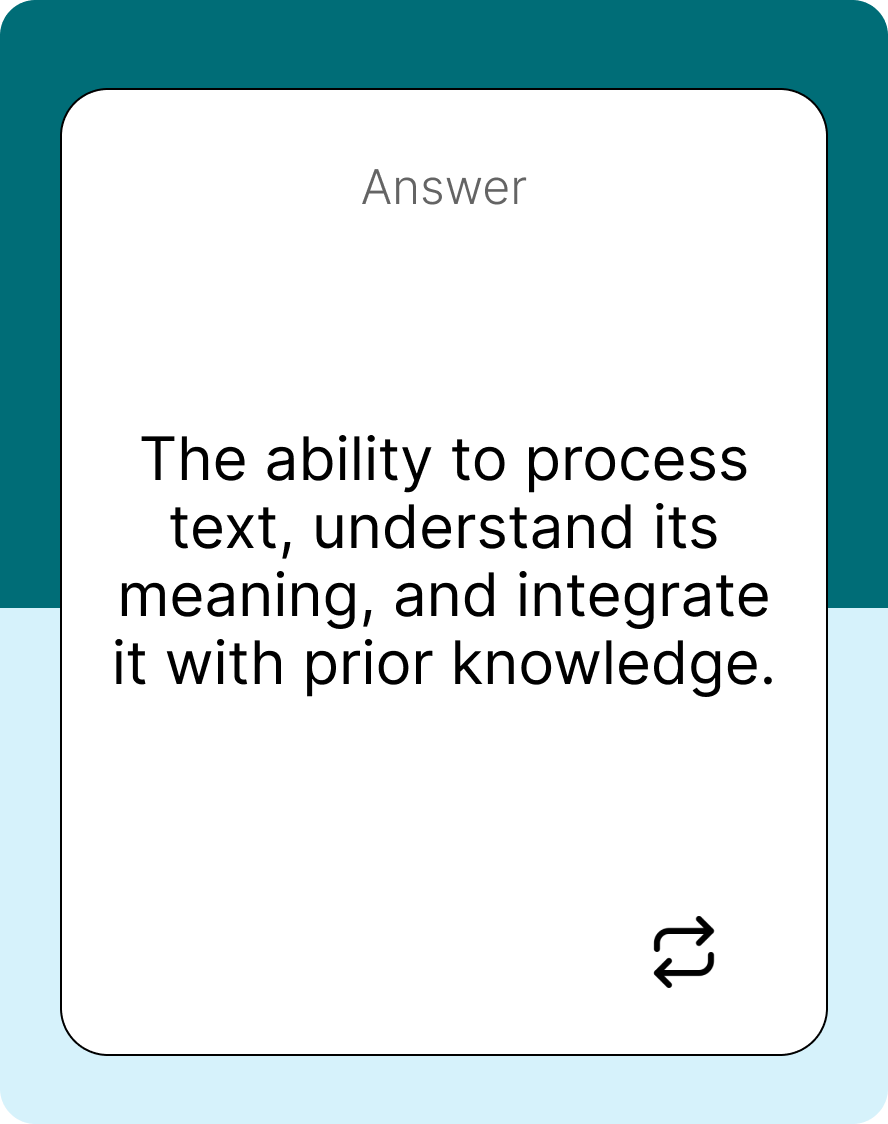 Reading Comprehension English Flashcards | Manupatra Academy
